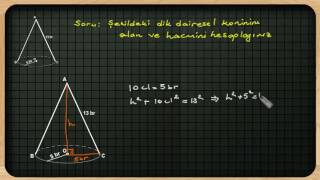 Koninin Alan ve Hacmini Hesaplama  Geometri [upl. by Amyas]