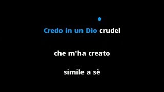 Verdi Credo In Un Dio Crudel Otello  Karaoke with Lyrics for Baritone  Instrumental [upl. by Verina568]