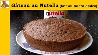 gateau au nutella fait au micro ondes  recette rapide et facile [upl. by Annert]