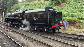 75069 changes tracks at Bridgnorth at the Severn valley railway gala 210924 [upl. by Enohs]