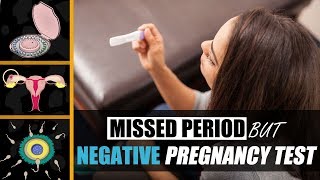 Missed period negative pregnancy test  Causes of late period when pregnancy test is negative [upl. by Champagne]