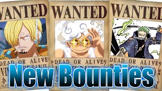 Straw Hat Pirates New Bounties After Egghead Arc [upl. by Jarad]