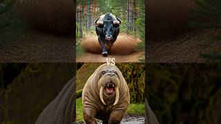 Black bull vs wild animals leopard bear ram fox hyena blackbull blackcow wildanimals [upl. by Khalsa]