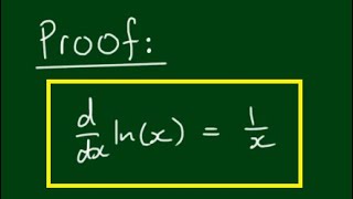 Proof Derivative of lnx  1x by First Principles [upl. by Howell738]