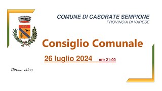 Consiglio Comunale del 26 luglio 2024 [upl. by Joe]