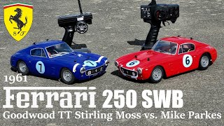 2x Tamiya RC Ferrari 250 GT SWB  Mike Parkes vs Stirling Moss Goodwood TT 1961 [upl. by Selena]