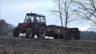 Rozmetání hnoje a orba Zetor 7745 rur 5 Forterra 12441  Cinkomet [upl. by Haroldson]