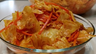 🥕КОЧАН КАПУСТЫ И Одна Морковка  ОБАЛДЕННАЯ КАПУСТА По КОРЕЙСКИ 🍲 [upl. by Fonda]