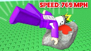 HIT MAX SPEED On Roblox Ragdoll Broken Bones [upl. by Redmer]