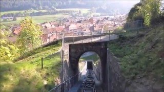 Standseilbahn 261001 StImier  MontSoleil Talfahrt  Funiculaire [upl. by Negroj]