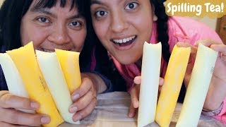 Eating Piña Colada and Rompope Bolis Popsicles Ice Candy MUKBANG [upl. by Leitao]