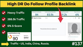 High DA PA Do Follow Profile Backlink  90 DR🔥 How to Create Quality Backlinks backlinks [upl. by Ennad]