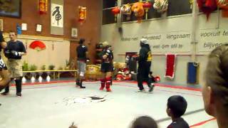 Muay Thai demo with James Bergtop at Bao Trieu [upl. by Roselin]