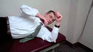 Sleeper external rotation stretch Huntington Physical Therapy HPT 25703 [upl. by Reinertson]