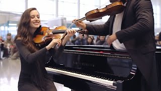 Pianist meets a violinist at the airport and they make beautiful music together [upl. by Brucie762]