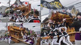 令和6年 長野地区・高向地区合同試験曳き ぶんまわし だんじり祭 長野神社・西代神社・高向神社秋祭り [upl. by Alul]