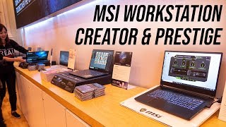 MSI Workstation Creator and Prestige Laptops at CES 2019 [upl. by Casabonne661]