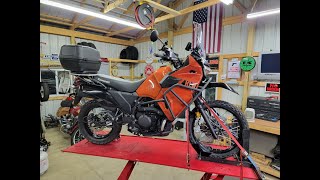 2022 KLR650 TRex Upper and Lower Engine Guards and Skid Plate post install [upl. by Salter881]