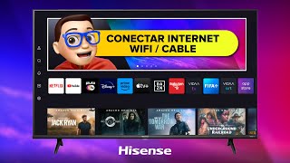 Cómo Conectar Smart TV HISENSE a Internet por WiFi  VIDAA OS ✅ 💜 [upl. by Heins]