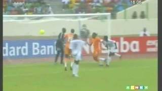 CAN 2012Match Côte dIvoire  Soudan 10 Drogba marque à la 39ème Minute [upl. by Adnoek]