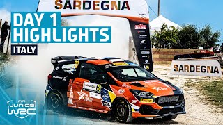 Junior WRC Day 1 Highlights  WRC Rally Italia Sardegna 2024 [upl. by Notsae]