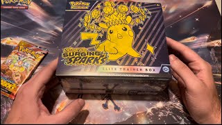 THIS is the BEST ETB promo Pokémon has made yet OPENING a Surging Sparks Elite Trainer Box [upl. by Enortna110]