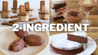 5 Super Easy 2Ingredient Dessert Recipes [upl. by Geordie]