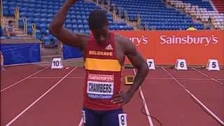 Mens 100m  Dwain Chambers heat [upl. by Omarr]