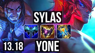 SYLAS vs YONE MID  1214 Legendary 800K mastery  NA Challenger  1318 [upl. by Kinnon357]