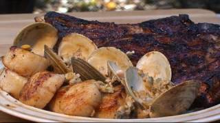 How to Grill Steak amp Scallops  Recipe [upl. by Gora]