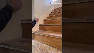 How To Install Skirting on Stairs trim diyhacks homehacks diyhome carpentry stairs skirting [upl. by Call]