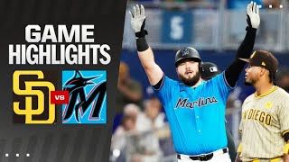 Padres vs Marlins Game Highlights 81124  MLB Highlights [upl. by Valli519]