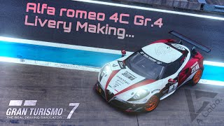 4C Gr4 livery making【GT7】 [upl. by Rehpetsirhc]