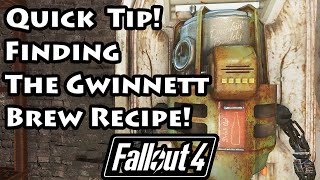 Fallout 4  Gwinnett Brew Recipe Location  4K Ultra HD [upl. by Dnama]