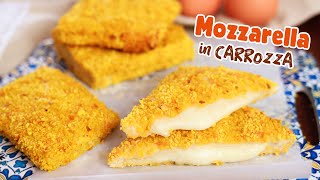 MOZZARELLA IN CARROZZA FILANTE al FORNO  Doppia Panatura Con e Senza Uova  Ricetta Facile [upl. by Leif823]