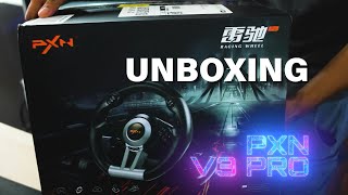 Unboxing PXN V3 Pro Gaming Steering Wheel for PC XBOXPlaystation and Nintendo [upl. by Aurie]