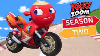 Ricky Races Away⚡️ Season Two ⚡️ Motorcycle Cartoon  Ricky Zoom  Cartoons For Kids [upl. by Alfi]