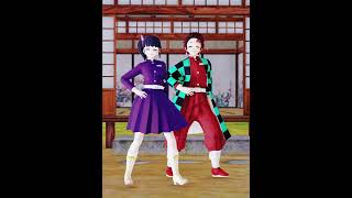 Tanjiro amp Kanao  Funky Town x Da Dip  MOTION DL MMD demonslayer tankana [upl. by Oirobil]