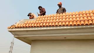 Khaprail tiles installation in Pakistan house design Khaprail tile 03006140666 [upl. by Gabriello]