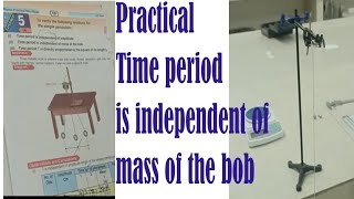 Time Period is independent of the mass of its Bob Relation of Time period and Length practicalPhy [upl. by Anehs]