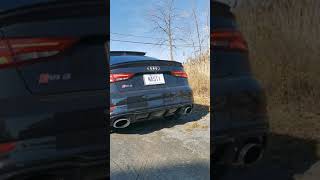 2018 Audi RS3 Unitronic mid pipes sound [upl. by Aissat]