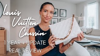 LV COUSSIN BAG  Honest Review amp 1 Year Update [upl. by Ecnarf484]