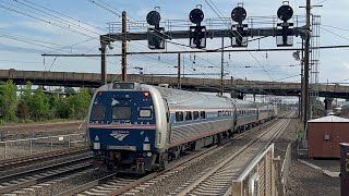 An ActionPacked Amtrak amp NJ Transit PM Rush Hour at Newark Airport 52324 [upl. by Einahpehs905]