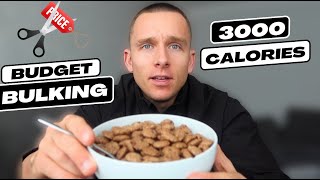 BULKING ON A BUDGET  3000 CALORIES FULL DAY OF EATING TO GAIN MUSCLE [upl. by Ahsilyt]