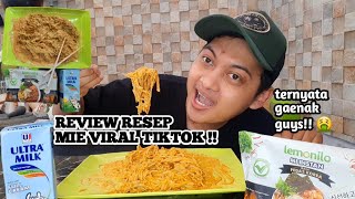 MIE LEMONILO PEDAS KOREA CAMPUR SUSU FULL CREAM  RESEP VIRAL TIKTOK [upl. by Aehr872]