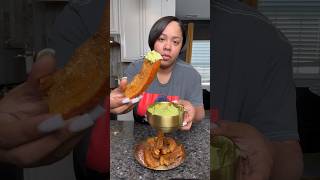 Chicharrones and Avocado spread Fried pork belly foodie [upl. by Spear983]