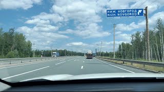 Driving from Vladimir to Nizhny Novgorod Russia M7 Highway [upl. by Welch]