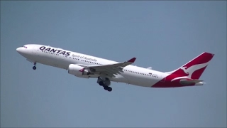 Qantas A330 Action At Brisbane Airport A330300 A330200 [upl. by Ebner]