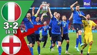 Riassunto Italia 3  2 Inghilterra  La finale Euro 2020  HD Commento Italiano [upl. by Sophy]