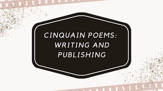 Cinquain Poem Writing and Publishing [upl. by Robina]